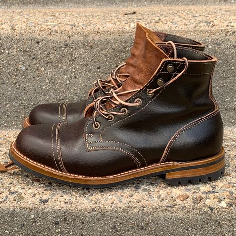 Truman Cap Toe Boot in Horween Java Waxed Flesh