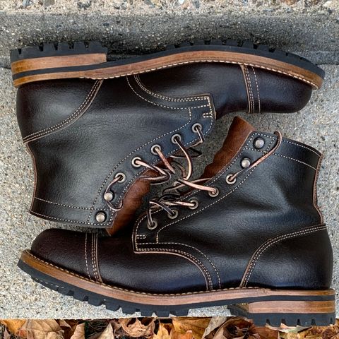 Truman Cap Toe Boot in Horween Java Waxed Flesh