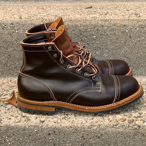 Truman Cap Toe Boot in Horween Java Waxed Flesh