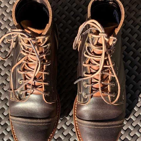 Truman Cap Toe Boot in Horween Java Waxed Flesh