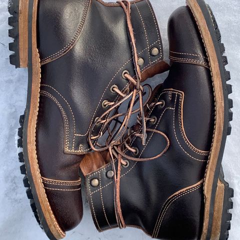 Truman Cap Toe Boot in Horween Java Waxed Flesh