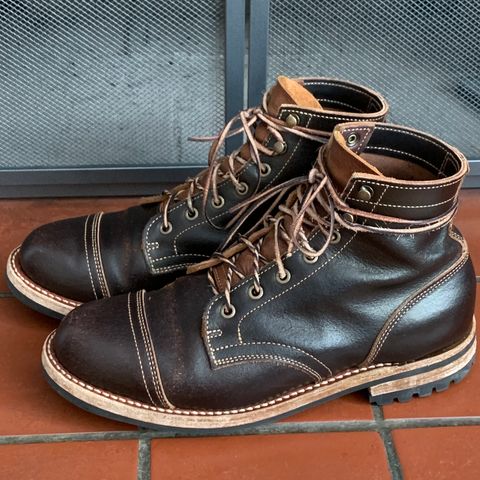Truman Cap Toe Boot in Horween Java Waxed Flesh