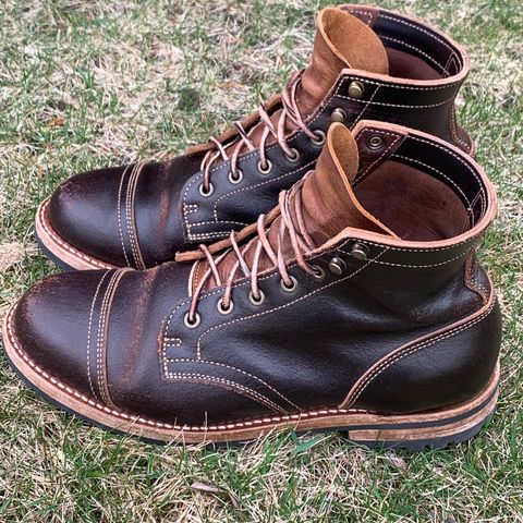 Truman Cap Toe Boot in Horween Java Waxed Flesh