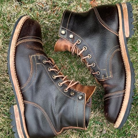 Truman Cap Toe Boot in Horween Java Waxed Flesh
