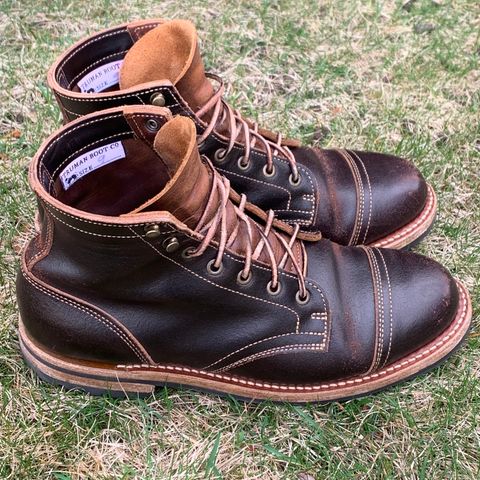 Truman Cap Toe Boot in Horween Java Waxed Flesh