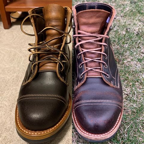 Truman Cap Toe Boot in Horween Java Waxed Flesh