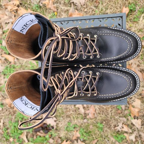 Nicks MTO in Horween Black Waxed Flesh