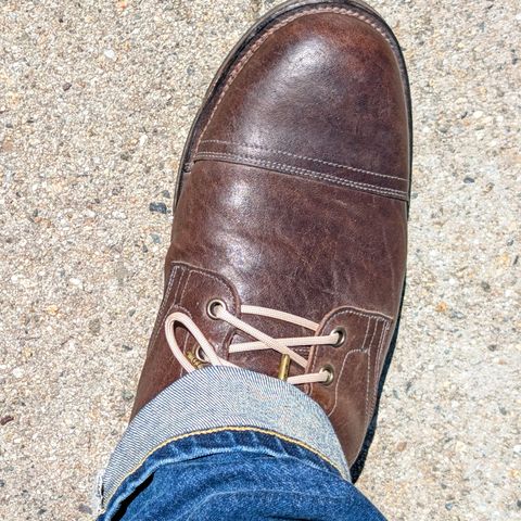 Viberg Service Boot PCT in Viberg / Maryam Marrone Washed Horsehide