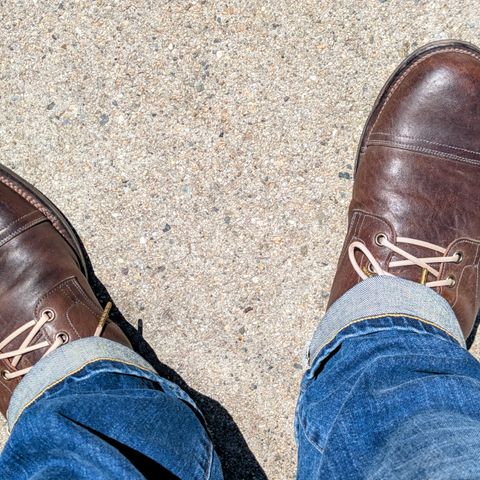 Viberg Service Boot PCT in Viberg / Maryam Marrone Washed Horsehide