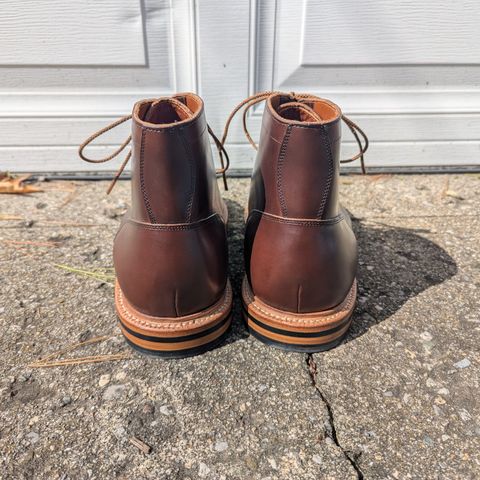 View photo of Grant Stone Diesel Boot in Horween Crimson Chromexcel