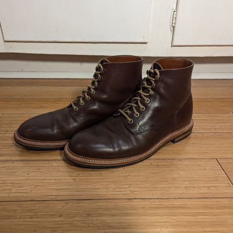 View photo of Grant Stone Diesel Boot in Horween Crimson Chromexcel