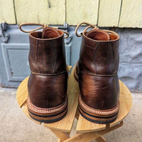 View photo of Grant Stone Diesel Boot in Horween Crimson Chromexcel