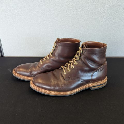 View photo of Grant Stone Diesel Boot in Horween Crimson Chromexcel