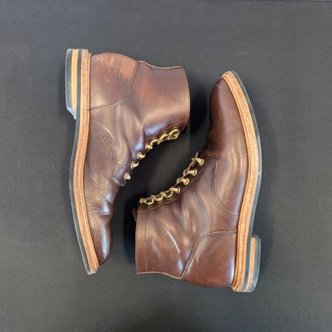 View photo of Grant Stone Diesel Boot in Horween Crimson Chromexcel