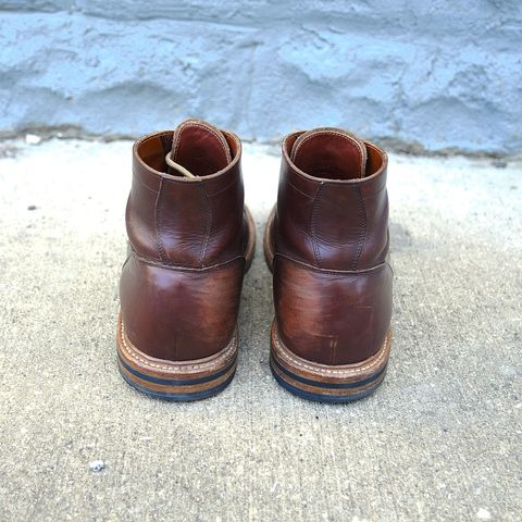 View photo of Grant Stone Diesel Boot in Horween Crimson Chromexcel