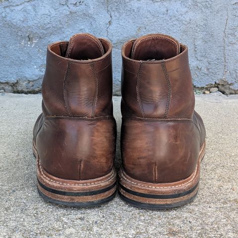 View photo of Grant Stone Diesel Boot in Horween Crimson Chromexcel
