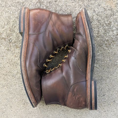 View photo of Grant Stone Diesel Boot in Horween Crimson Chromexcel