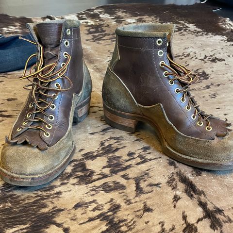 Milo Kolb Logger Boots in Horween Brown Chromexcel & Horween Natural Latigo