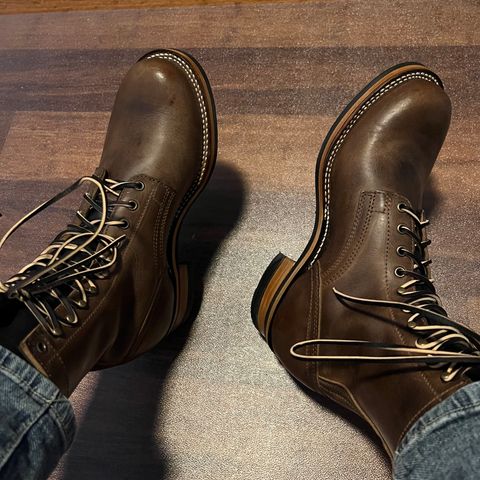 Drew's 8-inch work boot in Rowdy Smooth