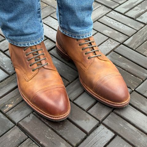 Meermin Jumper Boot in Tobacco Waxy Shell Cordovan