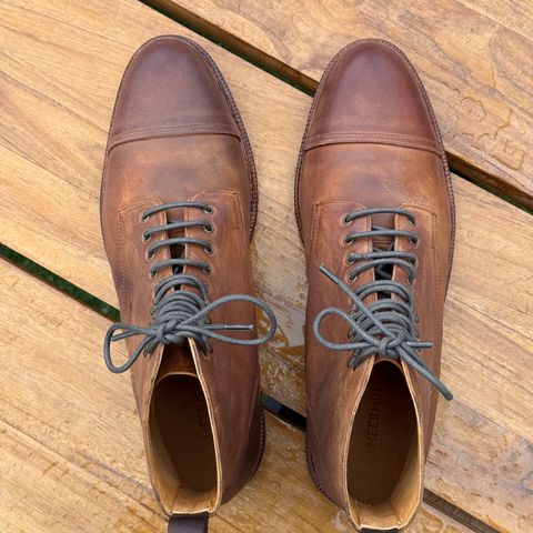 Meermin Jumper Boot in Tobacco Waxy Shell Cordovan