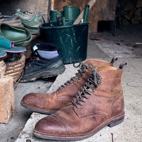 Meermin Jumper Boot in Tobacco Waxy Shell Cordovan
