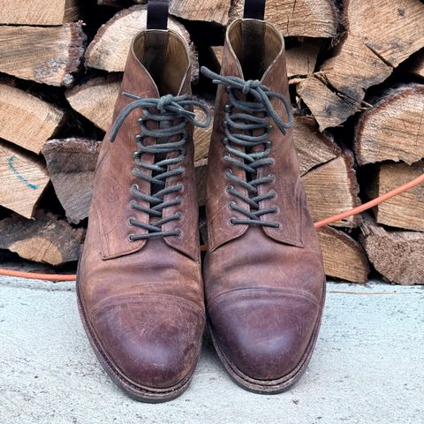 Meermin Jumper Boot in Tobacco Waxy Shell Cordovan