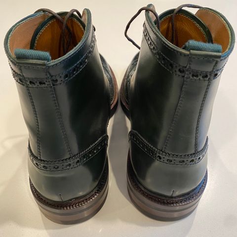 Carmina Full-Brogue Jumper Boots 80277 in Horween Green Shell Cordovan