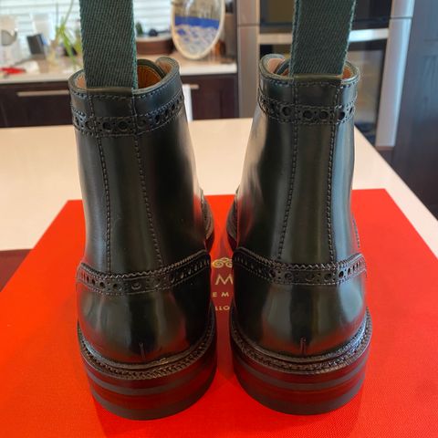 Carmina Full-Brogue Jumper Boots 80277 in Horween Green Shell Cordovan