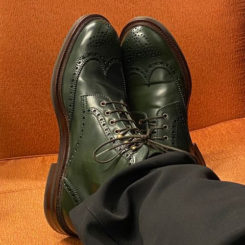 Carmina Full-Brogue Jumper Boots 80277 in Horween Green Shell Cordovan
