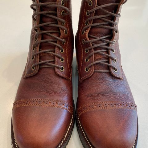 Caswell 1912 Russet Marching Shoe Reproduction in Gallun Red Waxy Bridger Elk