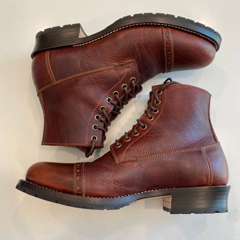 Caswell 1912 Russet Marching Shoe Reproduction in Gallun Red Waxy Bridger Elk