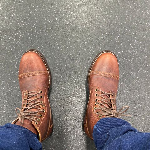 Caswell 1912 Russet Marching Shoe Reproduction in Gallun Red Waxy Bridger Elk