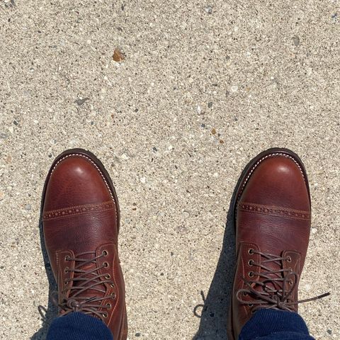 Caswell 1912 Russet Marching Shoe Reproduction in Gallun Red Waxy Bridger Elk