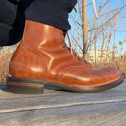 Oldspeed Service Boot 6” in Horween Russet Horsehide Strips