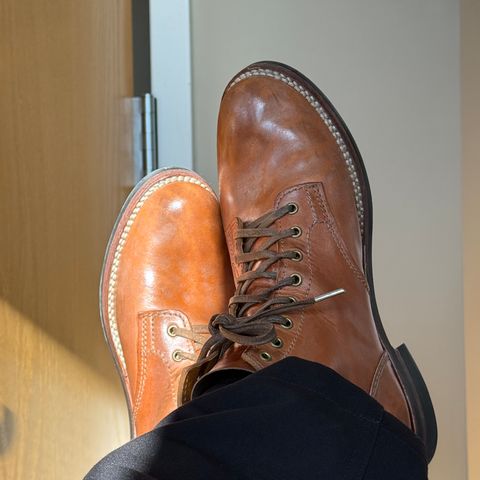 Oldspeed Service Boot 6” in Horween Russet Horsehide Strips