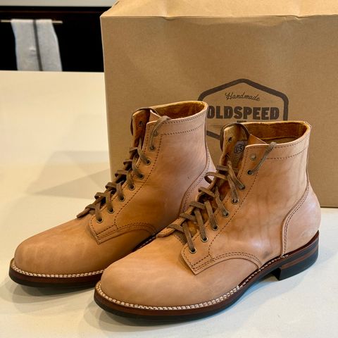 Oldspeed Service Boot 6” in Horween Russet Horsehide Strips