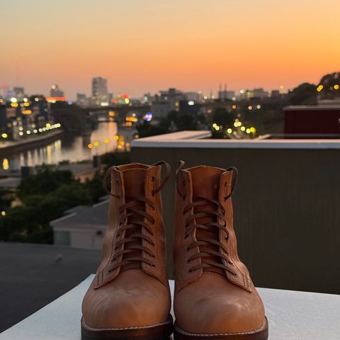Oldspeed Service Boot 6” in Horween Russet Horsehide Strips