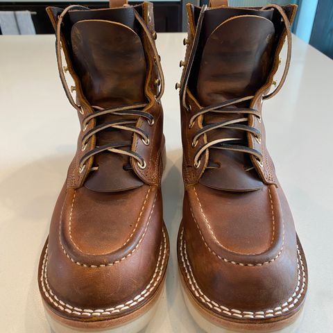 Nicks Moc Toe in Horween Orange Predator
