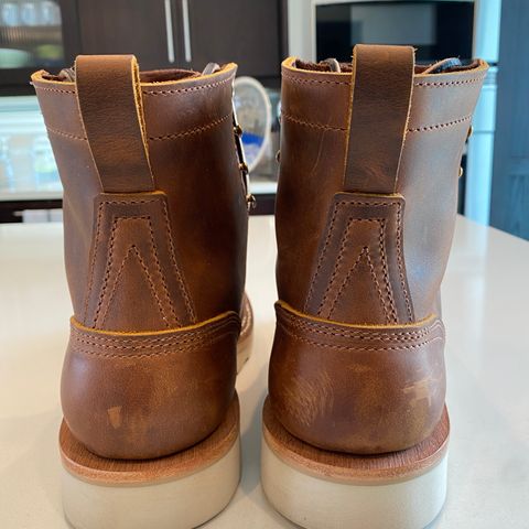 Nicks Moc Toe in Horween Orange Predator