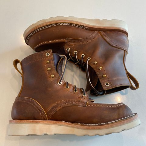Nicks Moc Toe in Horween Orange Predator