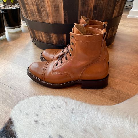 View photo of Caswell Boot Company Garrett in Gallun Big Sky Natural Calf