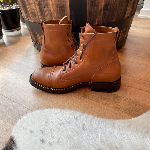 View photo of Caswell Boot Company Garrett in Gallun Big Sky Natural Calf