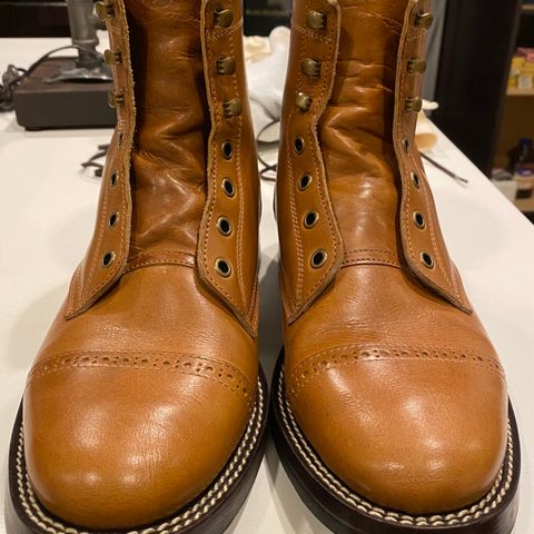 View photo of Caswell Boot Company Garrett in Gallun Big Sky Natural Calf