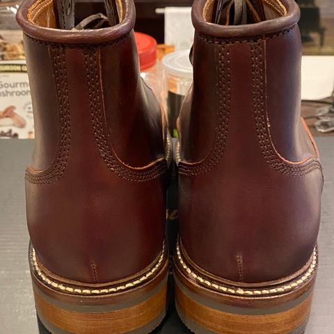 View photo of Caswell Boot Company Carver II in Wickett & Craig Chestnut Oiled Latigo