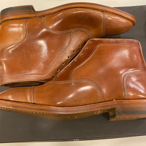 View photo of Allen Edmonds Park Avenue Dress Boot in Horween Natural Shell Cordovan