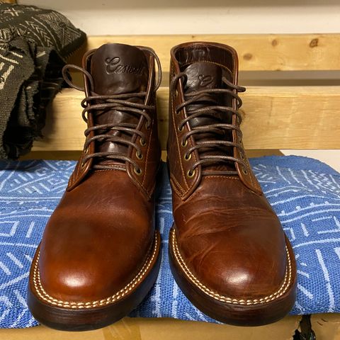 View photo of Caswell Boot Company Eastman in Gallun Cognac Horsehide