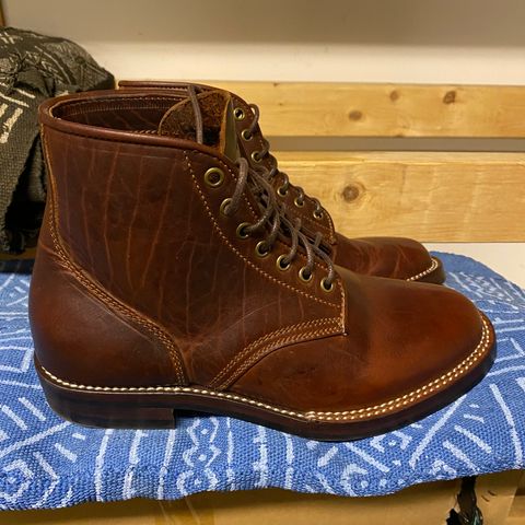 View photo of Caswell Boot Company Eastman in Gallun Cognac Horsehide