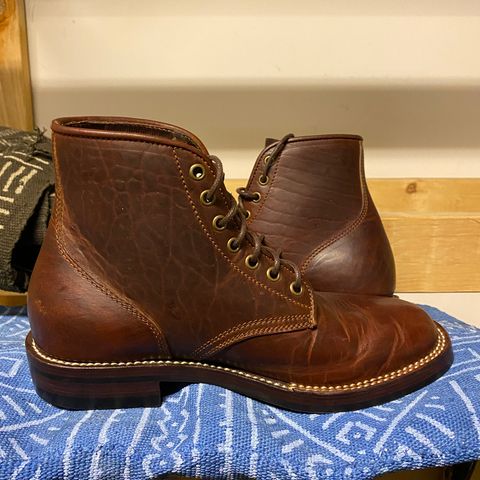 View photo of Caswell Boot Company Eastman in Gallun Cognac Horsehide