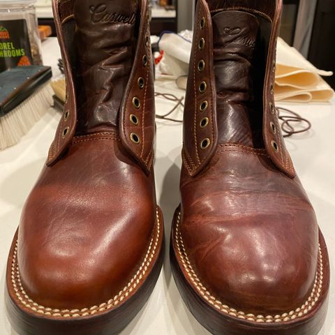 View photo of Caswell Boot Company Eastman in Gallun Cognac Horsehide